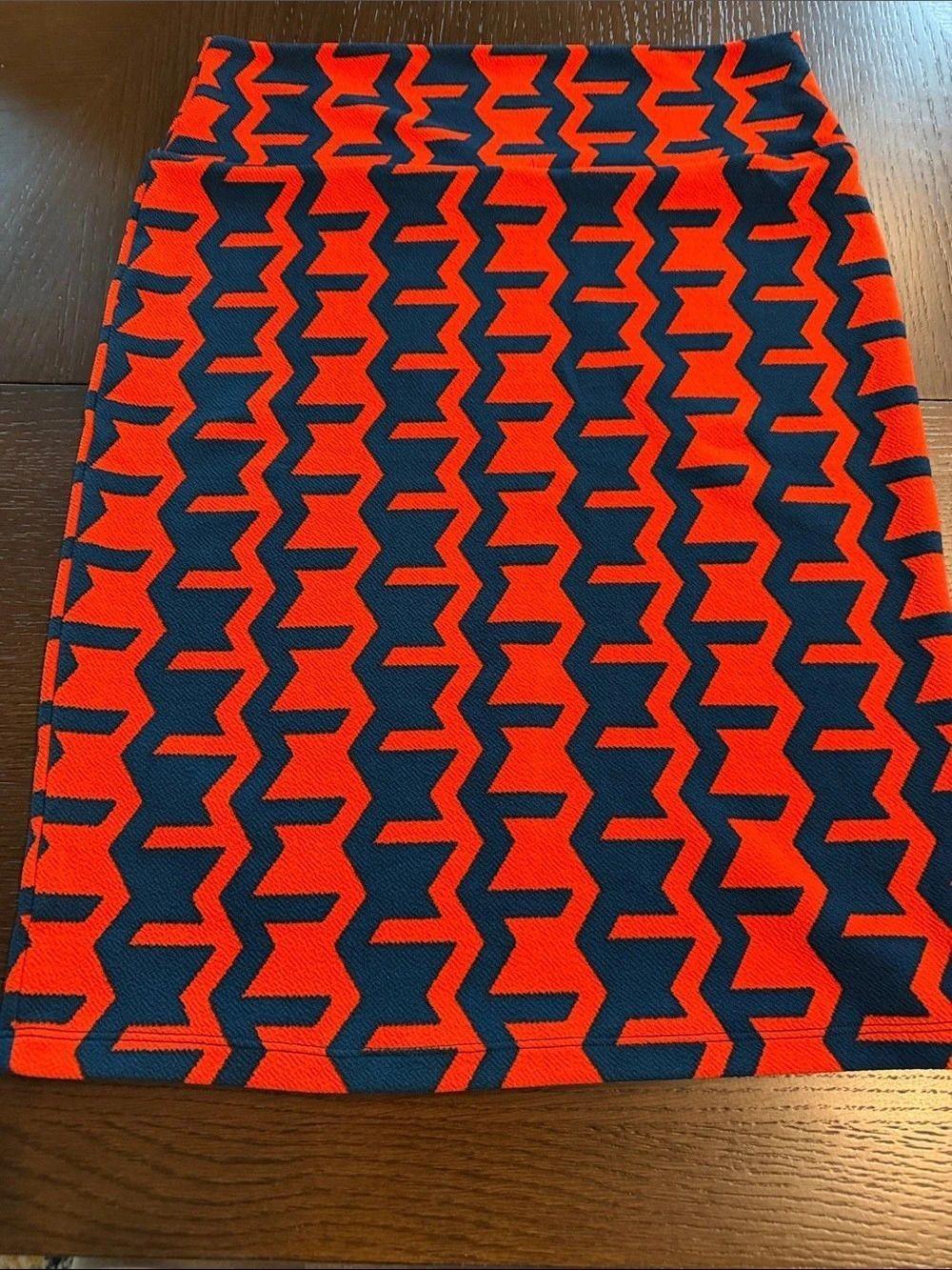 Lularoe Cassie Pencil Skirt Orange & Black Medium